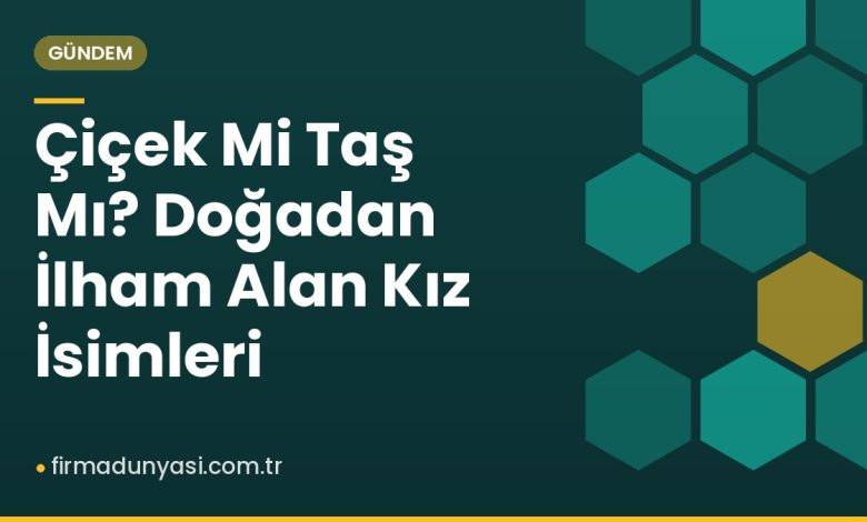 Çiçek Mi Taş Mı? Doğadan İlham Alan Kız İsimleri Çiçek Mi Taş Mı? Doğadan İlham Alan Kız İsimleri