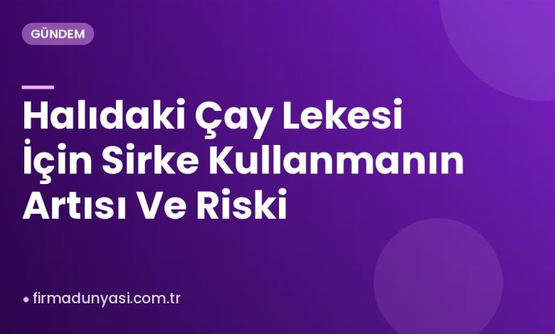 Halıdaki Çay Lekesi İçin Sirke Kullanmanın Artısı Ve Riski Halıdaki Çay Lekesi İçin Sirke Kullanmanın Artısı Ve Riski